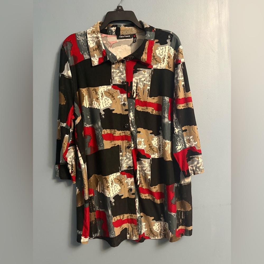 Claire's Abstract Patterned Shirt